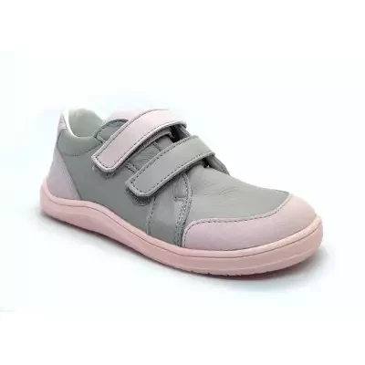 Baby Bare Shoes - FEBO Go Grey/Pink II